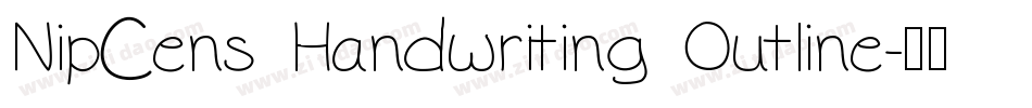 NipCens Handwriting Outline字体转换